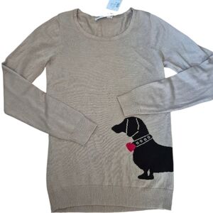 NWT Rickis Dachsund Womens Sweater Size Small